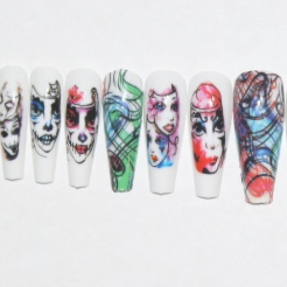 Costume masks- press on nail set - Picture 6 of 10